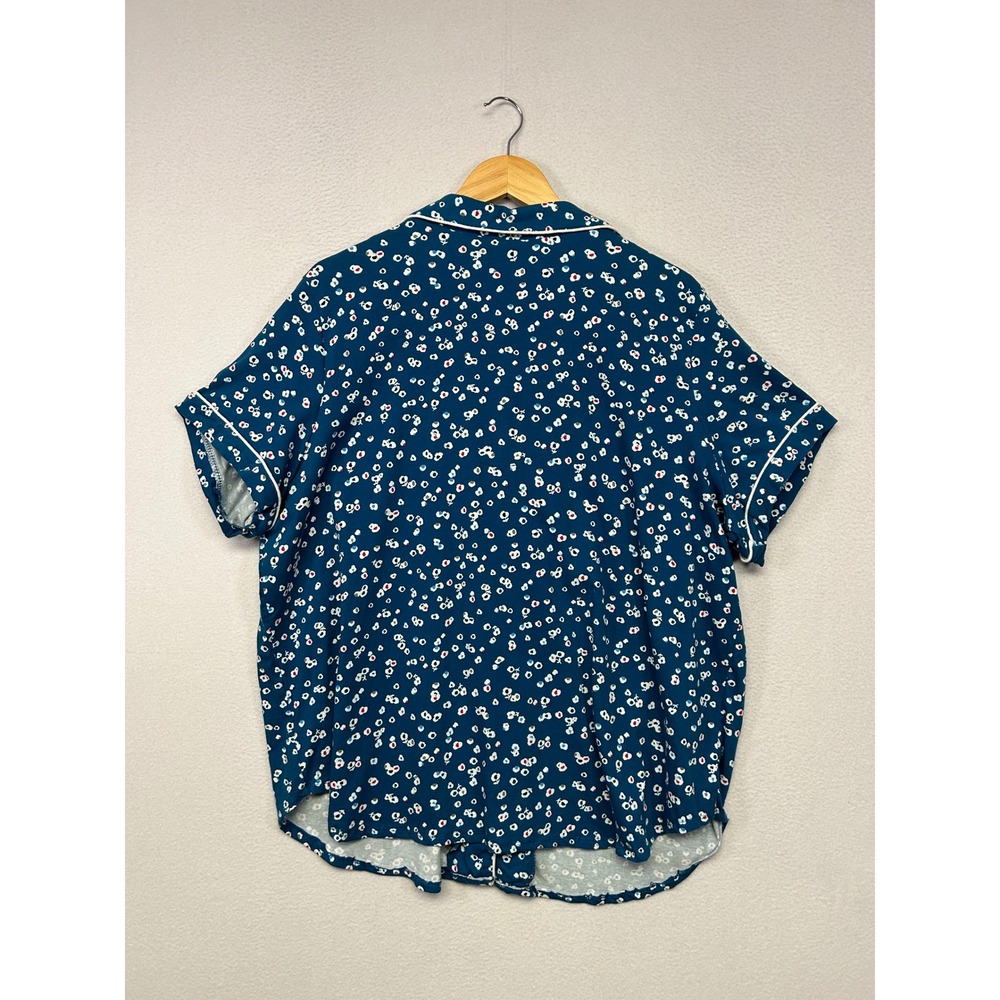 Floral Coziness Secret Treasures Womens 3X Blue Capri Pajama Set - Picture 11 of 13